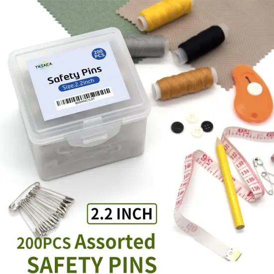 Safety Pins 200Pcs, Large Safety Pins 2.2 Inches {3}