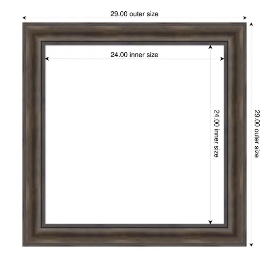 Rustic Pine Framed Dry Erase Magnetic Board Brown {4}