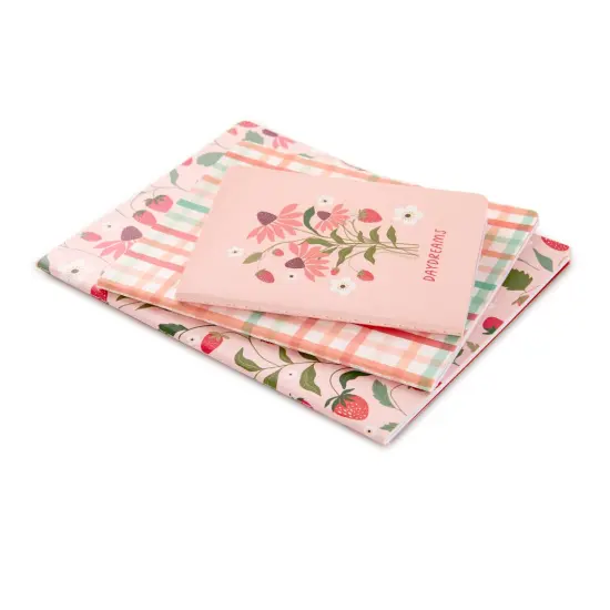 Strawberry Daydreams Stitched Notebook Set, Softcover Journal, Class Notebooks {5}