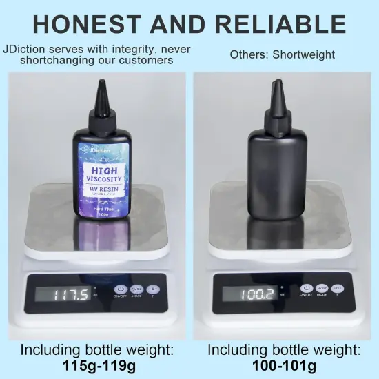 JDiction UV Resin, Upgrade 300g High Viscosity Hard UV Resin with Crystal Clear Resin Kit for Doming, Sealing, Coating, and Casting {4}