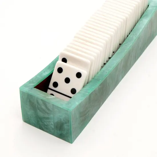 Dominos Game Set With Tray -Set of 28 Chips White {4}