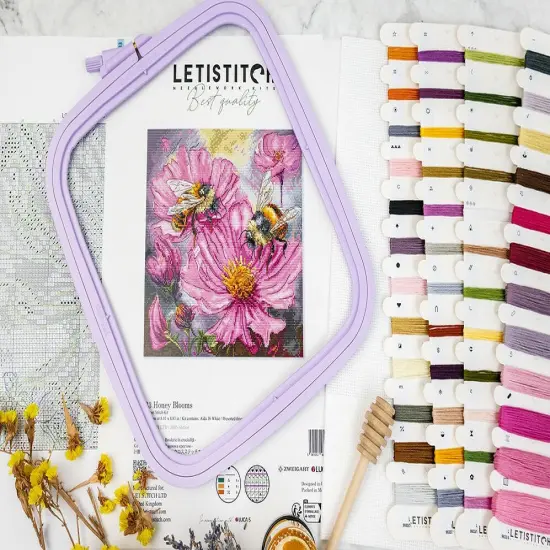 Honey Blooms L9933 Counted Cross Stitch Kit {3}