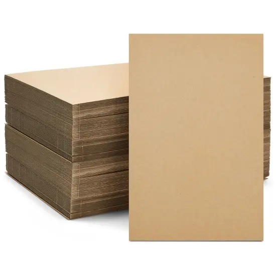 50-Pack Large Corrugated Cardboard Sheets, 11x17-Inch Flat Packaging Inserts Pads for Mailers, Shipping, Packing, Mailing, Arts and Crafts, DIY Projects (2mm Thick) Brown {1}