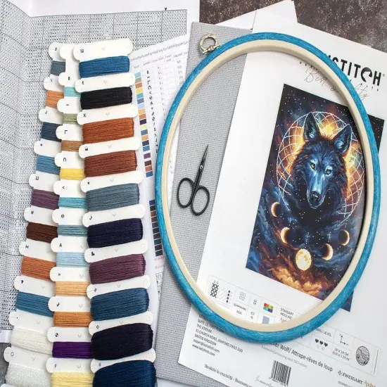 Dream Catcher Wolf L8069 Counted Cross Stitch Kit {3}