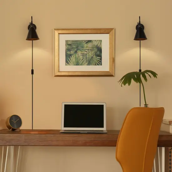 Set of 2 Vintage Swing Arm Wall Lamps &ndash; Adjustable Gooseneck Industrial Sconces for Bedroom, Study, or Office &ndash; Classic Brass Finish, Easy Installation {6}