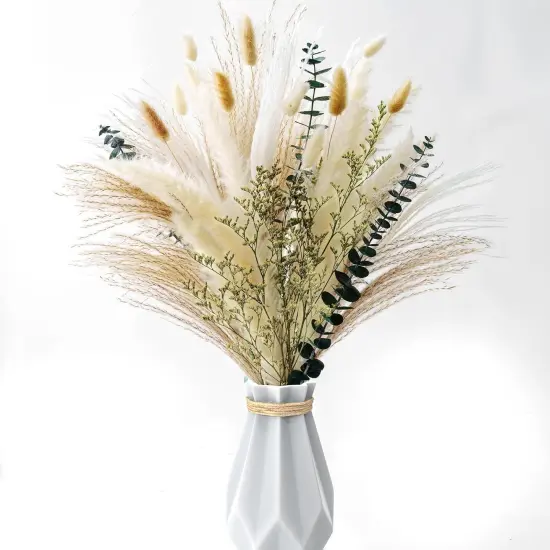 Olive Green Bathroom Decor and Boho Wedding Bouquets - Blended Dried Bouquet and Pampas Grass Bouquet - Unleash Your Creativity with Chic {2}
