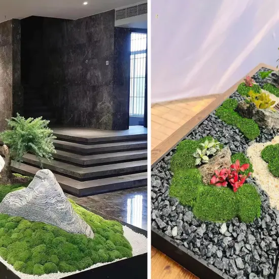 Preserved Moss Bulk Green Natural Preserved Pole Moss Pillow for Potted Plants 2.5 sq.ft Green Moss Balls for Bowls Wall Art Terrariums Crafts Fairy Gardens Easter Table Decor {5}