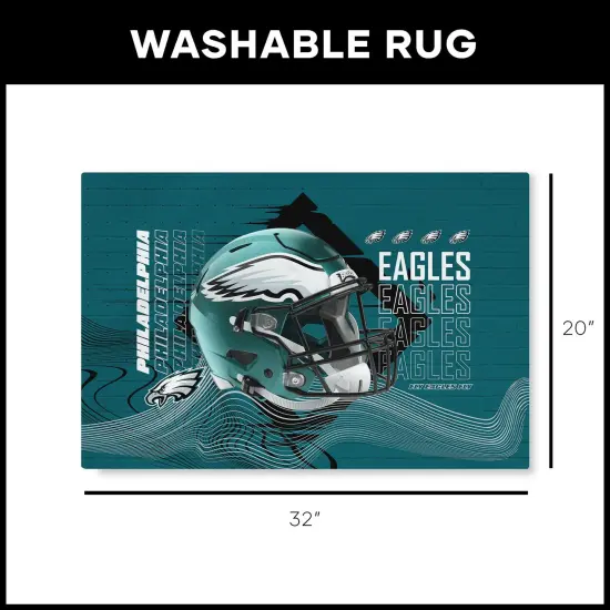 Philadelphia Eagles NFL Wavelength Washable Rug 20X32 Inches {5}