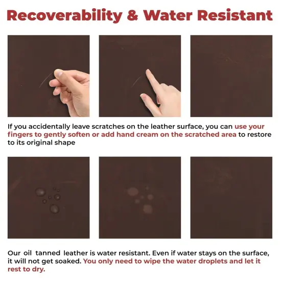 ELW 9-10 oz (3.6-4mm)Heavy Weight Oil Tanned Cowhide Full Grain Leather for Tooling, Holsters, Knife Sheaf, Carving, Embossing, Stamping, Collar, Leash, Crafting {6}