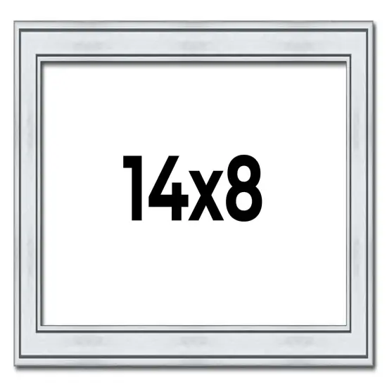 Photo Size Classic Silver Picture Frame - UV Acrylic, Foam Board Backing, Hanging Hardware {1}