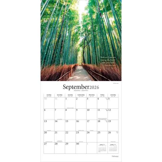 Pathways | 2026 12 x 24 Inch (Hanging) Monthly Square Wall Calendar | Plastic-Free {4}