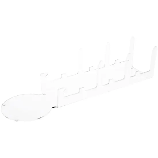 Plymor Clear Acrylic 5 Piece Place Setting Display Holder Stand, 3.375" H x 4" W x 14.25" D {1}