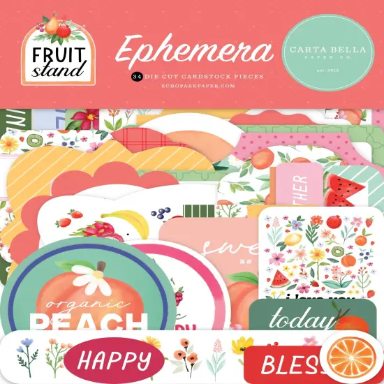 Carta Bella Cardstock Ephemera-Icons, Fruit Stand {1}