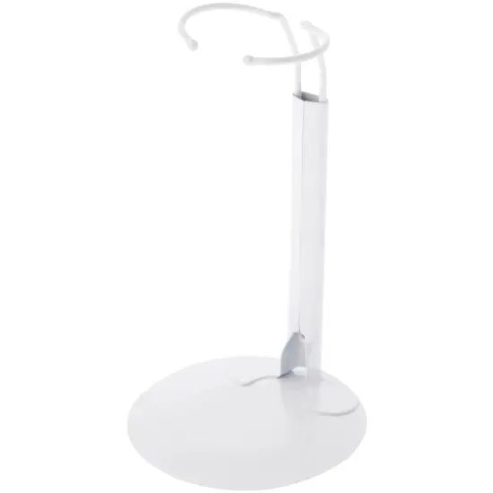 Plymor DSP-60W White Adjustable Doll Stand, fits 10, 11, 12, 13, and 14 inch Dolls or Action Figures, Waist is 2" - 2.5" wide, 5.5" - 7" around {1}