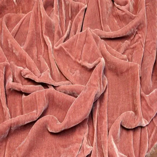 1 Yard Silk Rayon Velvet Fabric 45 Inches Width Mulberry Pink {1}