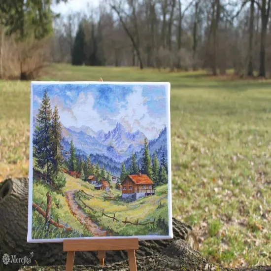 The Chamonix Valley K-244 Counted Cross-Stitch Kit {4}