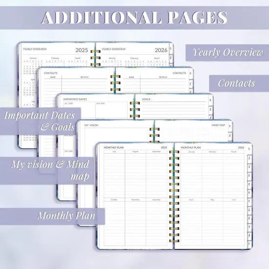 Academic Planner 2025-2026 - 6.18" x 8.5" (Blue Marble) {5}