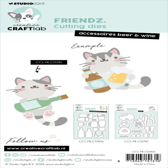 Studio Light Friendz Cutting Die-Nr. 816, Accessories Beer & Wine {3}