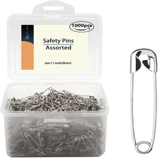 1000 Pieces - 1.1 Inch Clips Tool Kit - Assorted Decorative Pins {1}