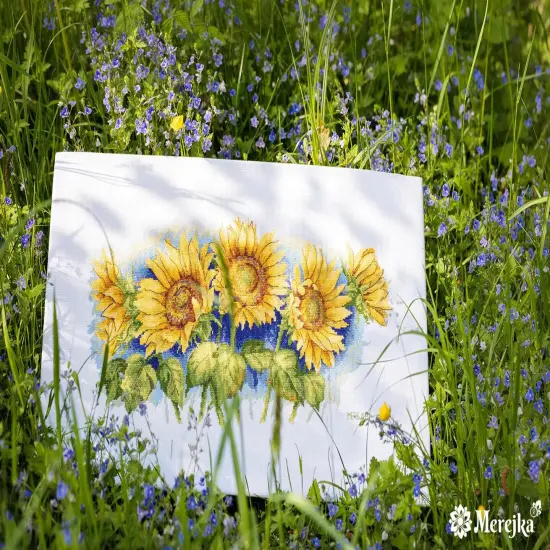 Bright Sunflowers K-125 Counted Cross-Stitch Kit {4}