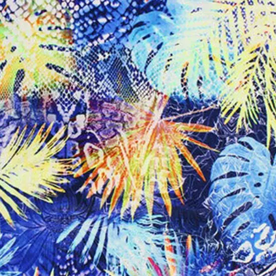 Digital Cat Palms Printed Spandex {3}