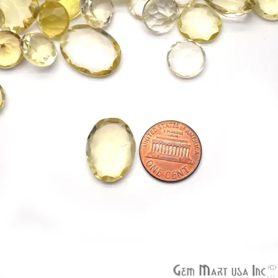Lemon Topaz Gemstone, 100% Natural Faceted Loose Gems, November Birthstone, 10-20mm, 100 Carats {4}