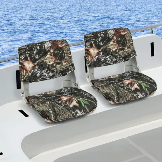 Camouflage Folding Boat Seat with High-Density Padding and Removable Oxford Fabric {3}