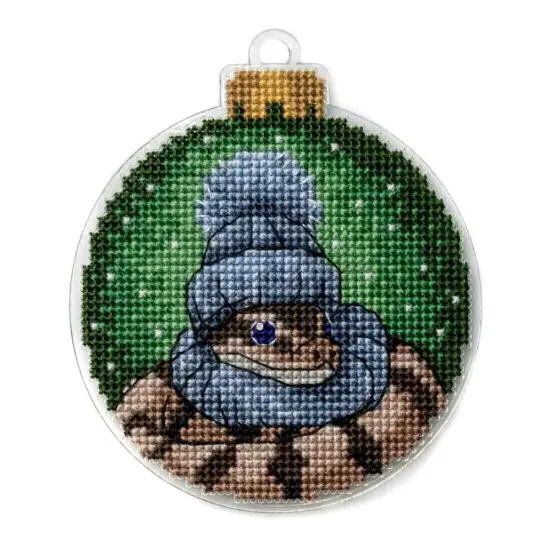 Christmas Snake Cross-stitch kit on a plastic base {2}