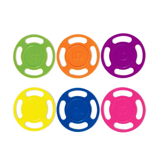 Swim Central Set of 6 Vibrantly Colored Swimming Pool Dive Disks 4" Yellow {4}