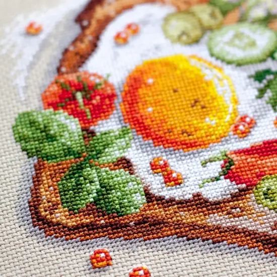 Fried Eggs Toast 120-092 Counted Cross-Stitch Kit {5}