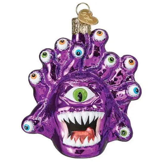 Old World Christmas 3.5 Inch Dungeons & Dragons Beholder Christmas Tree Ornament , Christmas Decor Honor Among Thieves Purple {1}