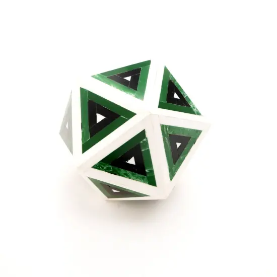 Diamond Shaped Decorative Orb for Home D&eacute;cor Green/Black {3}