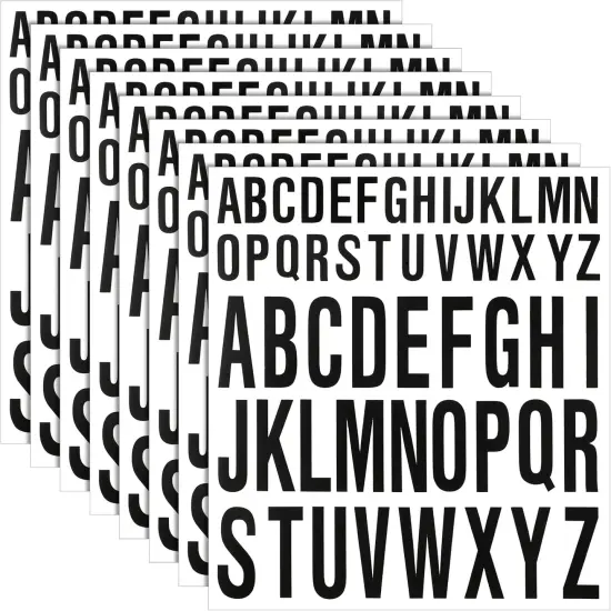 8 Sheet Letter Stickers Vinyl Alphabet Stickers {1}