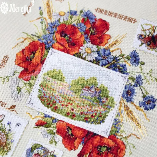 Summer Sampler K-130 Counted Cross-Stitch Kit {2}