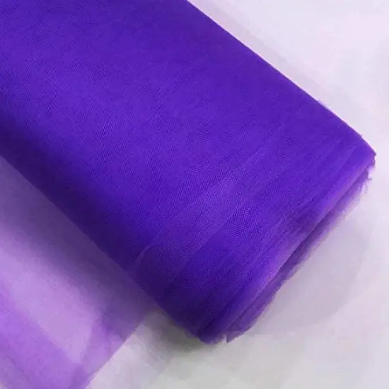 50 Yard Fine Diamond Mesh Tulle Fabric Bolt For Wedding Draping Backdrops DIY Crafts 108 inch Width Purple {1}