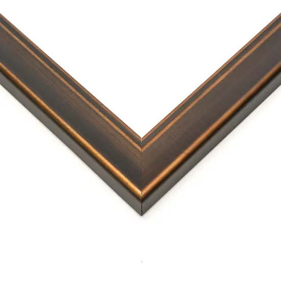 Square Elegant Brown Picture Frame - UV Acrylic, Foam Board Backing, Hanging Hardware {3}