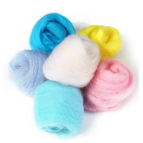 MOMODA BAODLON 50 Colors Fibre Wool Yarn Roving for Needle Felting Hand Spinning DIY Craft Materials {5}