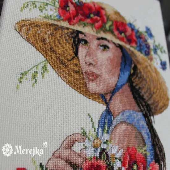 Flower Hat K-250 Counted Cross-Stitch Kit {3}