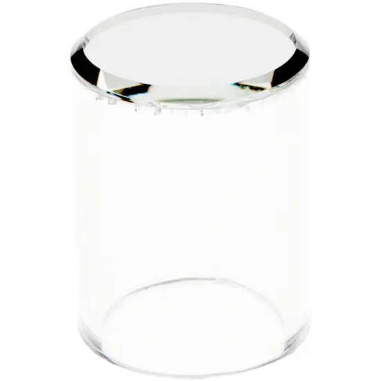Plymor Clear Acrylic Cylinder Display Riser with Mirror Top, 2" H x 1.5" D {2}