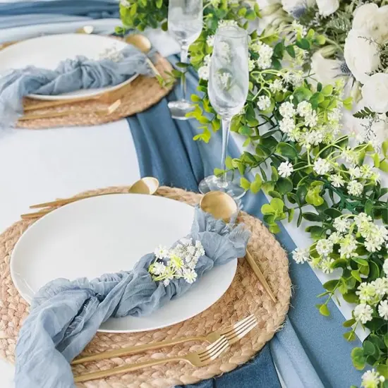 6FT Eucalyptus Garland with Flowers, 4 Pack Greenery Hanging Faux Eucalyptus Garland Suitable for Table Wedding Backdrop Arch Wall Party Spring UV Protected Indoor Outdoor Decorations {4}