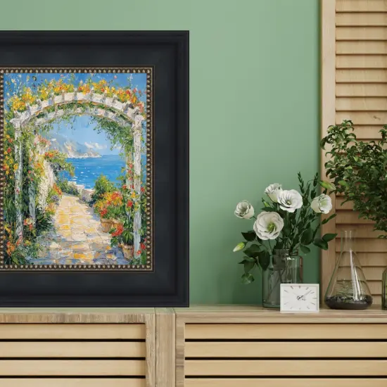 Wide Black Scoop With Gold Bead Picture Frame 8x10 frame {5}