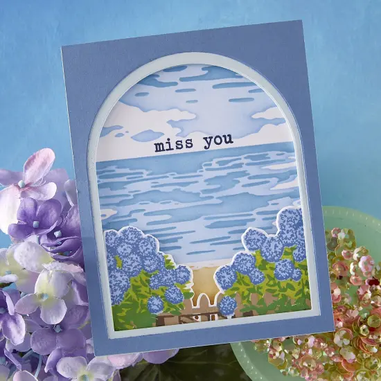 Hero Arts Stamp & Cut-Coastal Blooms HeroScape {6}