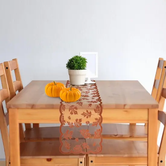 Fall Table Runner, Lace Maple Leaf Table Runner - Maple Leaf {6}