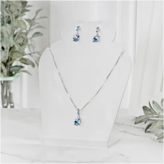 Plymor Frosted Acrylic Necklace/Earring Combo Display Stand, 4.625" W x 3" D x 5.25" H {4}