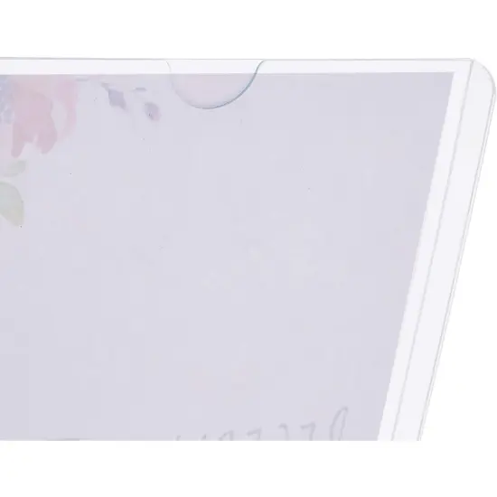 Clear Slant Back Plastic Sign Holder, Vertical Display Stand (5 x 7 in, 6 Pack) {7}