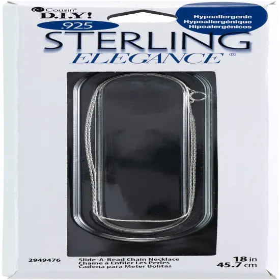CousinDIY Slide-A-Bead Chain 18"-Silver {1}