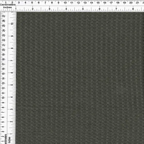 1 Yard Waffle Solid Knit Fabric, 58/60&Prime; Wide Polyester Rayon Spandex Blend OLIVE NEW {1}