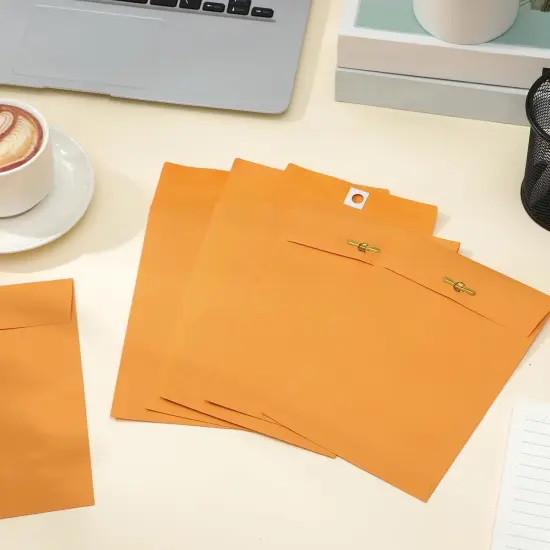 50 Pcs 5 x 7.5 Manilla Envelopes Clasp Kraft Catalog with Closure for Storing Mailing 28 lb Kraft Envelope Paper for Office Document School Business Home {4}