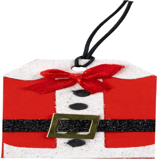 Little Birdie Christmas Gift Tag 10/Pkg-Santa Jacket {3}