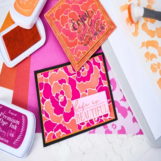 Sizzix A6 Cosmopolitan Stencil By Stacey Park 2/Pkg-Sunday In The Park #2 {7}